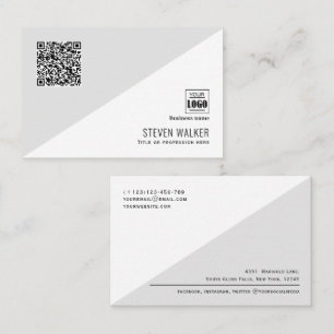 Carte De Visite Code QR moderne Entreprise professionnelle simple