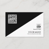 Carte De Visite Code QR moderne Entreprise professionnelle simple (Devant)