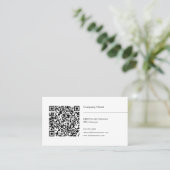Carte De Visite Code QR moderne et logo de l'entreprise (Debout devant)