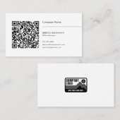 Carte De Visite Code QR moderne et logo de l'entreprise (Devant / Derrière)