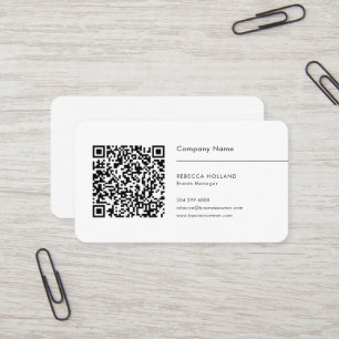 Carte De Visite Code QR moderne et logo d'entreprise