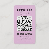 Carte De Visite Code QR Moderne Les Médias Sociaux Se Connectent A (Devant)