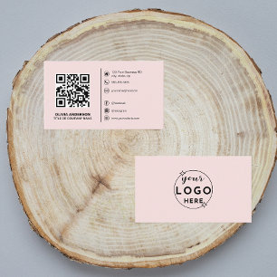 Carte De Visite Code QR moderne Logo personnalisé/icônes de médias