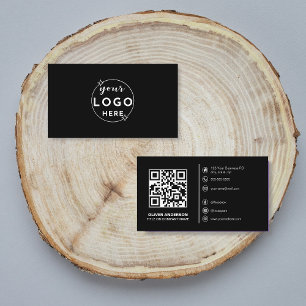 Carte De Visite Code QR moderne Logo personnalisé Médias sociaux N