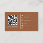 Carte De Visite Code QR moderne Logo personnalisé Médias sociaux T (Devant)