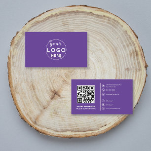 Carte De Visite Code QR Moderne Logo Personnalisé Réseaux Sociaux