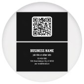 Carte De Visite Code QR moderne modifiable | Blanc noir ou toute c