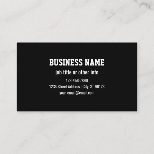 Carte De Visite Code QR moderne modifiable | Blanc noir ou toute c (Dos)