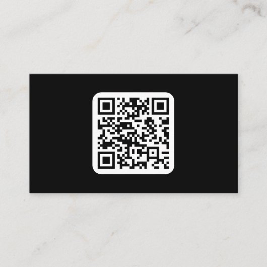 Carte De Visite Code QR moderne modifiable | Blanc noir ou toute c (Devant)