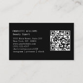 Carte De Visite Code QR moderne, noir (Dos)