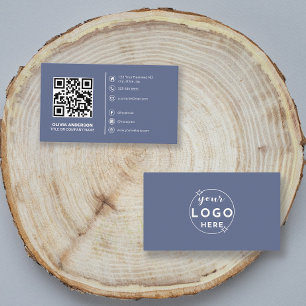 Carte De Visite Code QR moderne personnalisé Logo/ Icônes de média