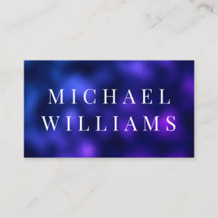 Carte De Visite Code QR Moderne Professionnel Bleu Marine Élégant 