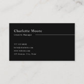 Carte De Visite Code QR moderne professionnel noir et blanc (Devant)