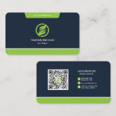 Carte De Visite Code QR moderne professionnel personnalisé (Devant / Derrière)