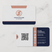 Carte De Visite Code QR moderne professionnel personnalisé (Devant / Derrière)