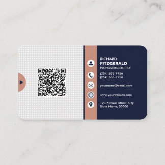 Carte De Visite Code QR moderne professionnel personnalisé