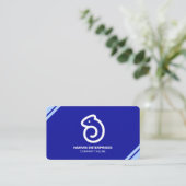 Carte De Visite Code QR moderne professionnel personnalisé B perso (Debout devant)