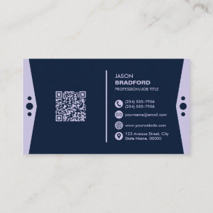 Carte De Visite Code QR moderne professionnel personnalisé Bu per