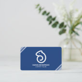Carte De Visite Code QR moderne professionnel personnalisé Bu pers (Debout devant)