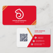 Carte De Visite Code QR moderne professionnel personnalisé Bu pers (Devant / Derrière)