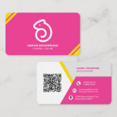 Carte De Visite Code QR moderne professionnel personnalisé Bu pers (Devant / Derrière)