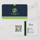Carte De Visite Code QR moderne professionnel personnalisé Bu pers (Devant / Derrière)