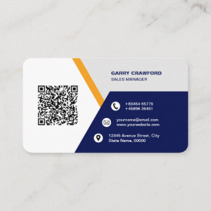 Carte De Visite Code QR moderne professionnel personnalisé Bu pers