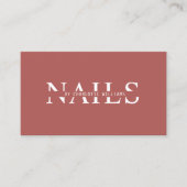 Carte De Visite Code QR moderne, rouge Brown (Devant)