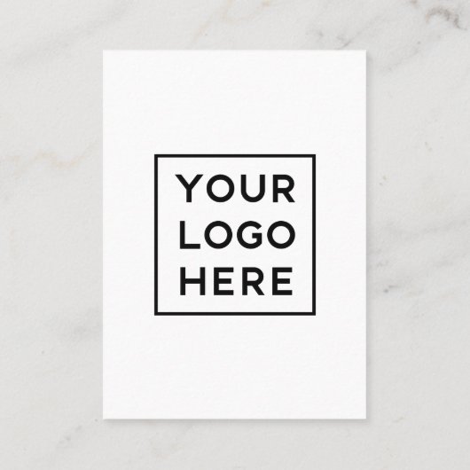 Carte De Visite Code QR moderne simple avec Logo Retour | (Dos)