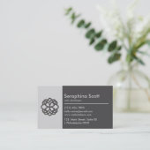 Carte De Visite Code QR moderne Tech Savvy Sleek Black Grey Clean (Debout devant)