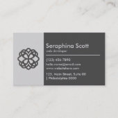 Carte De Visite Code QR moderne Tech Savvy Sleek Black Grey Clean (Devant)