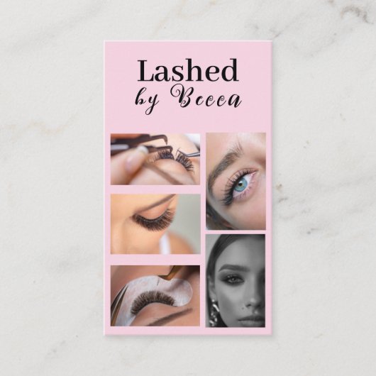 Carte De Visite Code qr moderne tendance lashes (Devant)