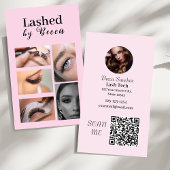 Carte De Visite Code qr moderne tendance lashes