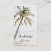 Carte De Visite Code QR moderne Tropical Palm Tree (Devant)
