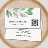 Carte De Visite Code QR Modernité végétale 