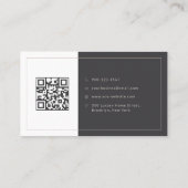 Carte De Visite Code QR monogramme d'agent immobilier de luxe (Dos)