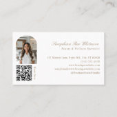 Carte De Visite Code QR Monogramme de Photos d'Arche Élégant Chic (Dos)