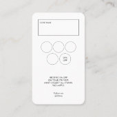 Carte De Visite Code QR monogrammé de salon de beauté élégant mode (Dos)