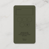 Carte De Visite Code QR monogrammé de salon de beauté élégant mode (Dos)