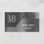 Carte De Visite Code QR | Monogramme mural en acier (Devant)