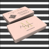 Carte De Visite Code QR Monogramme pêche
