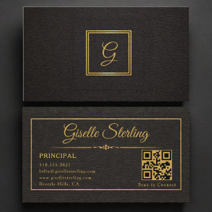 Carte De Visite Code QR monogrammé principal