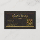 Carte De Visite Code QR monogrammé principal (Dos)