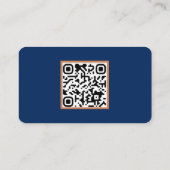 Carte De Visite Code QR Mosaïque Bleue Moderne (Dos)