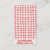 Carte De Visite Code QR Motif en rouge gras pour fabrication artis (Devant)