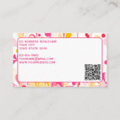 Carte De Visite Code QR Motif moderne en marbre Abstrait (Dos)