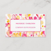 Carte De Visite Code QR Motif moderne en marbre Abstrait (Devant)