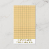 Carte De Visite Code QR Motif Pale Jaune À damiers moderne (Devant)