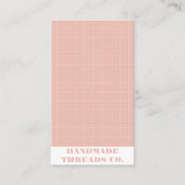 Carte De Visite Code QR Motif rose moderne À damiers (Devant)