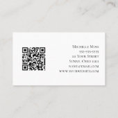 Carte De Visite Code QR musical Violon Enseignant Turquoise Vert (Dos)